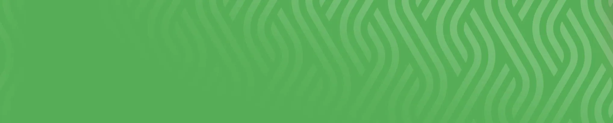 A green background features wavy, abstract lines forming a subtle pattern on the right side. The left side is a solid green color, creating a contrast with the patterned section.