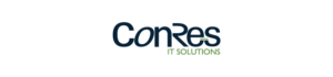 Logo featuring the word "ConRes" in dark blue and "IT Solutions" in green below it, set on a white background.