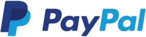 Image of the PayPal logo, featuring a stylized blue "P" followed by the word "PayPal" in bold lettering. The design utilizes different shades of blue for a modern and recognizable look.