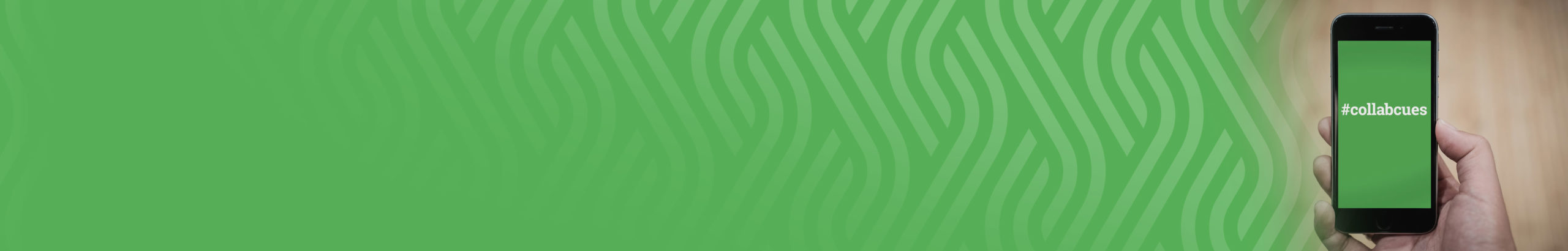 A hand holds a smartphone displaying the word "foodbalances" on a green screen. The background features a green pattern with swirling lines.