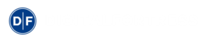 Logo of DigitalFortress with a blue circle containing the letters "D/F" in white, followed by the company name in bold, white uppercase letters on a dark background.