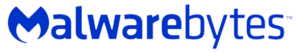 Logo of Malwarebytes in blue text on a transparent background.